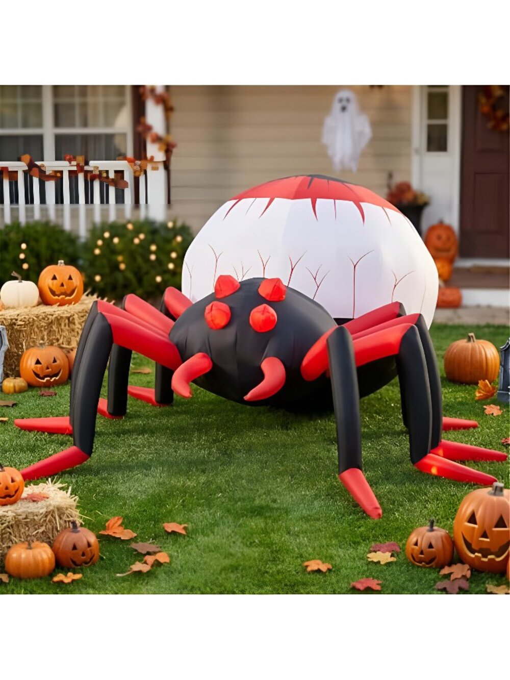 TRMESIA 8FT Halloween Inflatable Blow up Scary Spider Yard Party Decoration